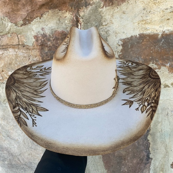 Nwt Cody James Hand Burned hat Sz 7 1/4 - Picture 2 of 8